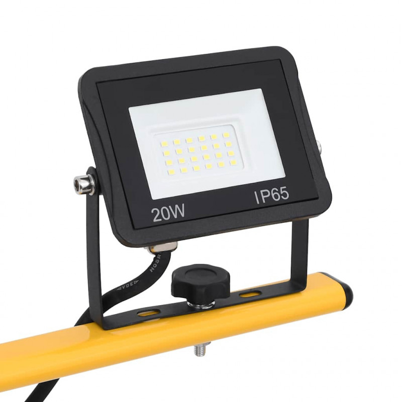 Reflektor LED ze stojakiem, 2x20 W, zimne białe światło