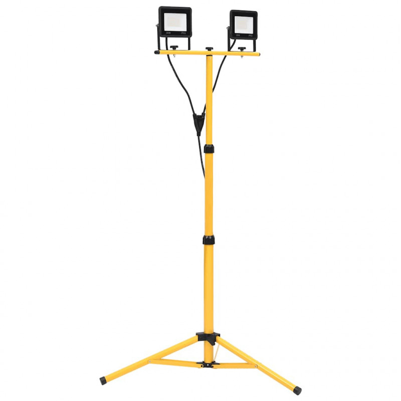 Reflektor LED ze stojakiem, 2x30 W, zimne białe światło
