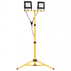 Reflektor LED ze stojakiem, 2x50 W, zimne białe światło