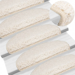 Maty na schody 10 szt. 65x21x4 cm Białe półokrągłe duże