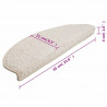 Maty na schody 10 szt. 65x21x4 cm Białe półokrągłe duże