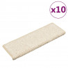 Maty na schody 10 szt. 65x21x4 cm Białe prostokątne krawędzie