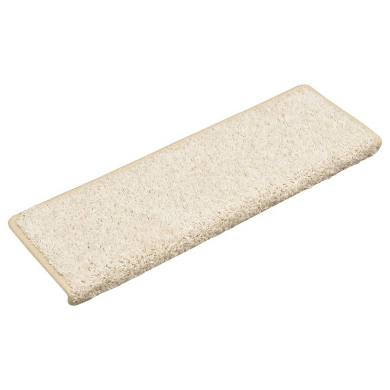 Maty na schody 10 szt. 65x21x4 cm Białe prostokątne krawędzie