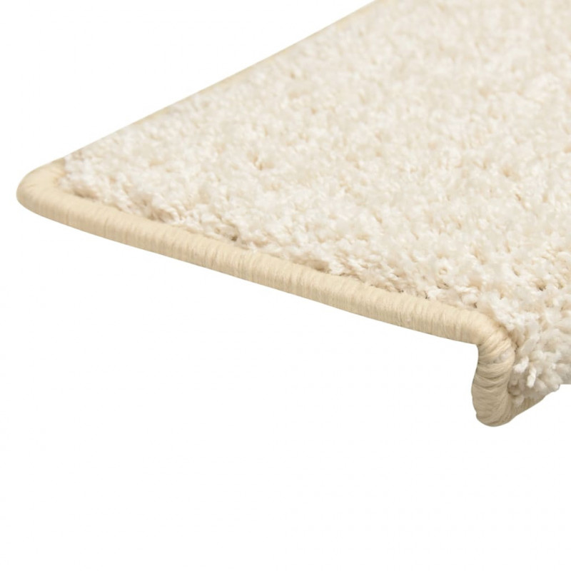 Maty na schody 10 szt. 65x21x4 cm Białe prostokątne krawędzie