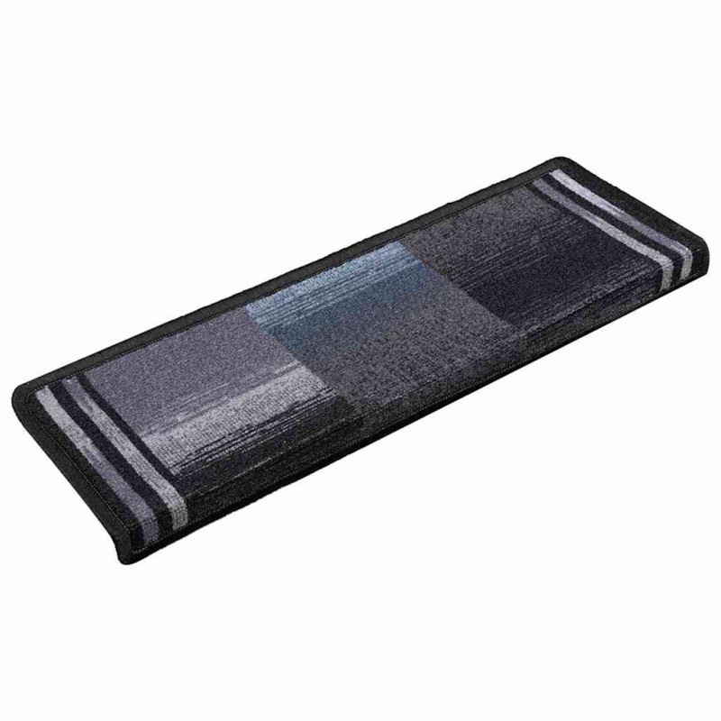 Samoprzylepne nakładki na schody 10 szt. 65x21x4cm czarno-szare