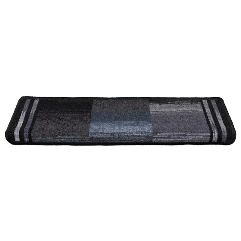 Samoprzylepne nakładki na schody 10 szt. 65x21x4cm czarno-szare