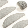 Nakładki na schody, 15 szt., jasnoszare, 56x17x3 cm