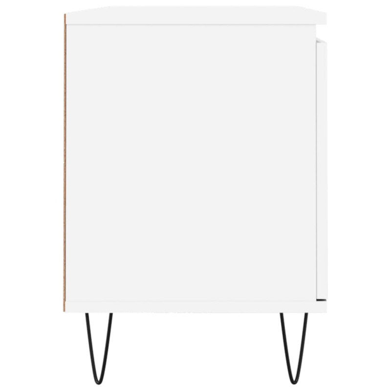 Szafka pod TV, biała, 104x35x50 cm, materiał drewnopochodny