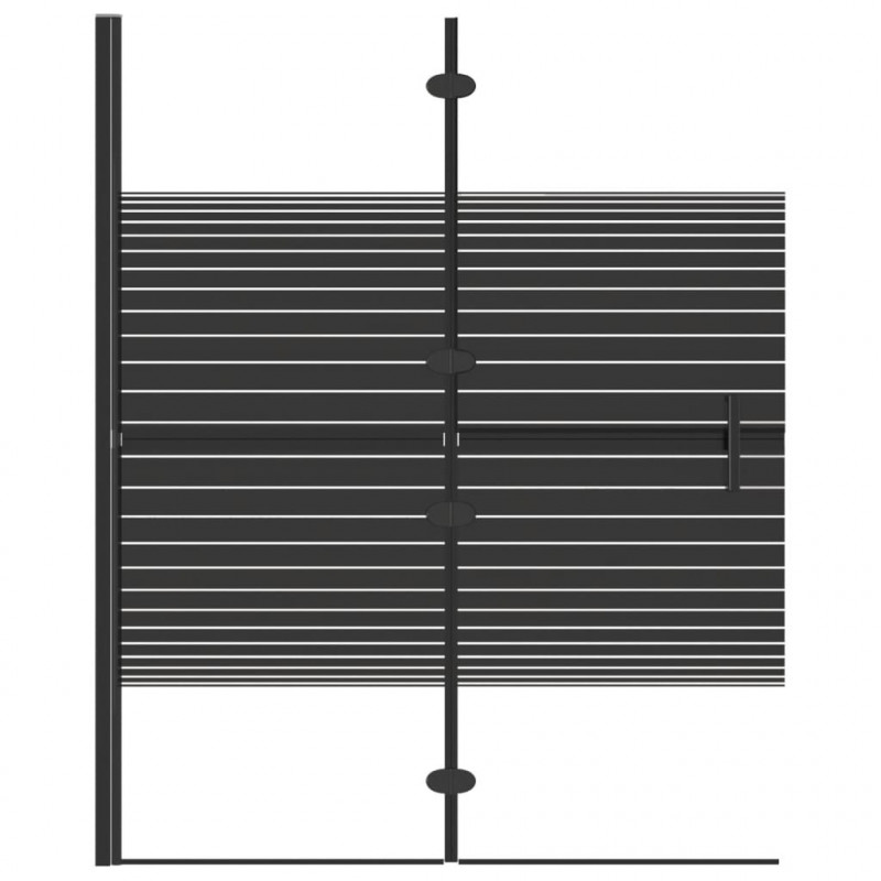 Składana kabina prysznicowa, ESG, 100x140 cm, czarna