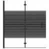 Składana kabina prysznicowa, ESG, 120x140 cm, czarna