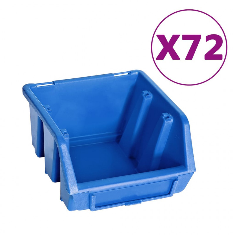 128-częściowy organizer na panelach ściennych, niebiesko-czarny