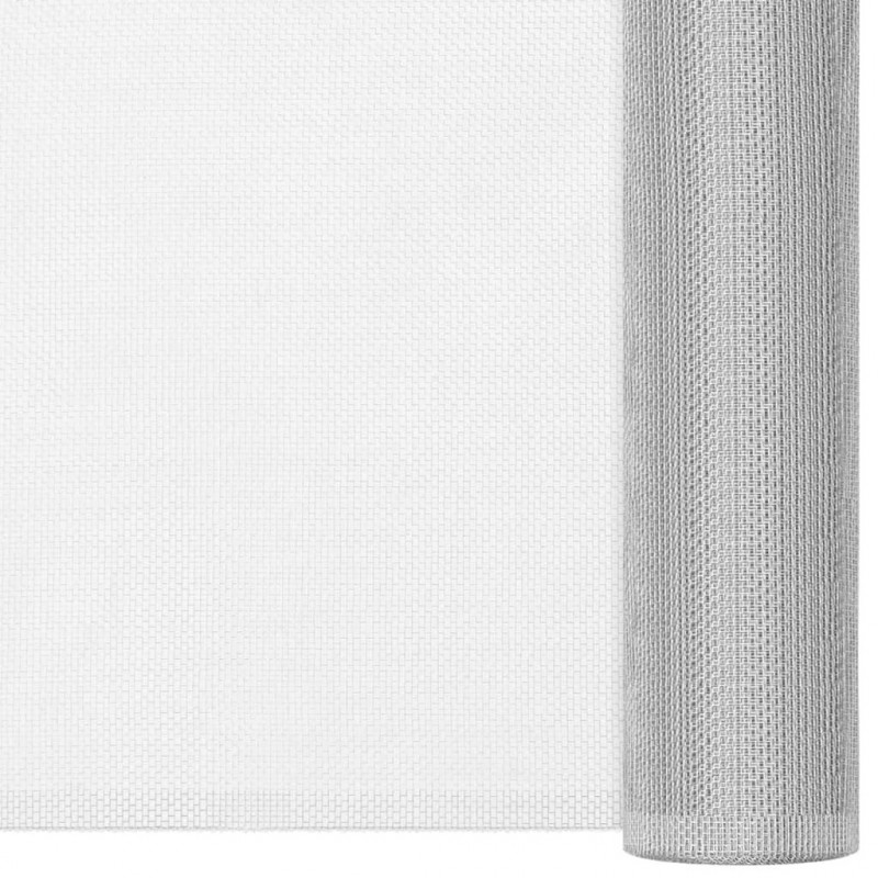 Siatka aluminiowa, 60 x 500 cm, srebrna