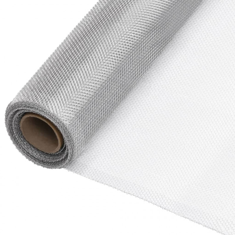 Siatka aluminiowa, 100 x 2000 cm, srebrna