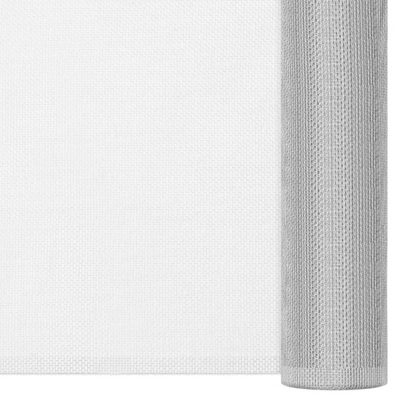 Siatka aluminiowa, 112 x 2000 cm, srebrna