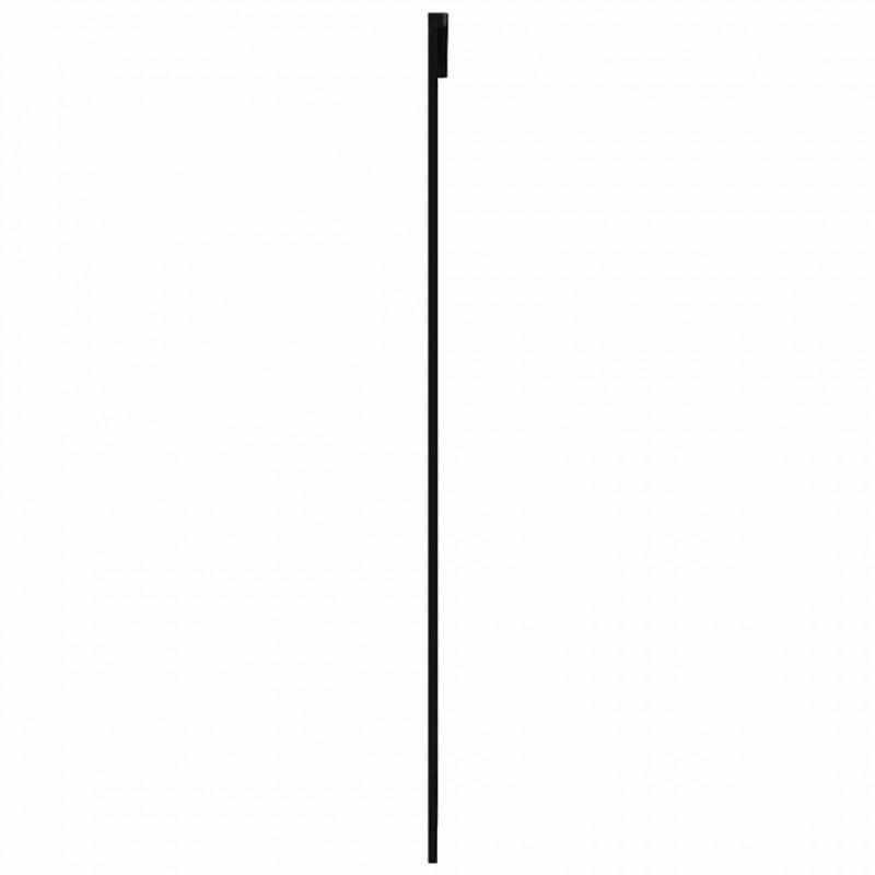 Drzwi przesuwne, szkło ESG i aluminium, 76x205 cm, czarne