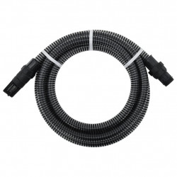 Wąż ssący z mosiężnymi złączami, czarny, 1" 7 m, PVC