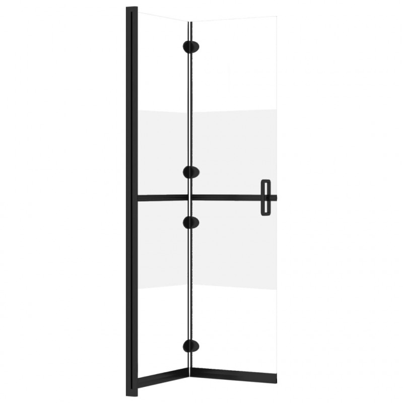 Składana ścianka prysznicowa, pół mrożone szkło ESG, 70x190 cm