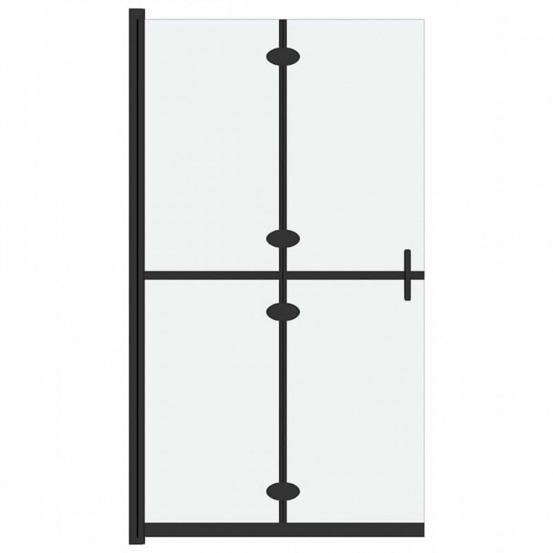 Składana ścianka prysznicowa, mrożone szkło ESG, 70x190 cm