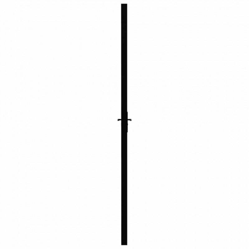 Drzwi wewnętrzne, szkło ESG i aluminium, 76x201,5 cm, czarne