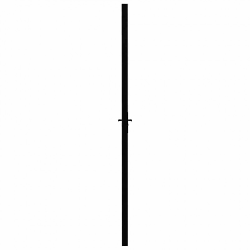 Drzwi wewnętrzne, szkło ESG i aluminium, 93x201,5 cm, czarne