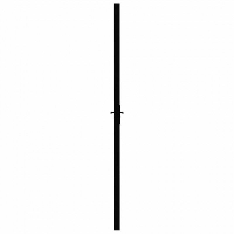 Drzwi wewnętrzne, szkło ESG i aluminium, 102,5x201,5 cm, czarne