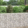 Wysokie donice gabionowe, 3 szt., 30x30x100 cm, żelazo
