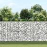 Wysokie donice gabionowe, 3 szt., 30x30x100 cm, żelazo