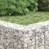 Wysokie donice gabionowe, 3 szt., 30x30x100 cm, żelazo