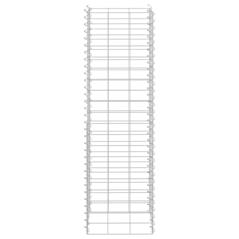 Wysokie donice gabionowe, 3 szt., 30x30x100 cm, żelazo
