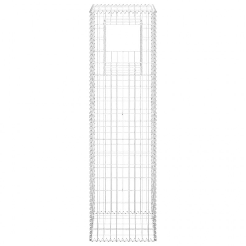 Słupki gabionowe, 2 szt., 50x50x180 cm, żelazo