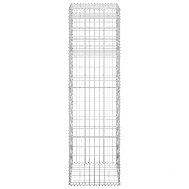Słupki gabionowe, 2 szt., 50x50x180 cm, żelazo