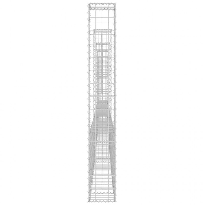 5 słupków gabionowych U-kształtnych, 500x20x150 cm, żelaznych