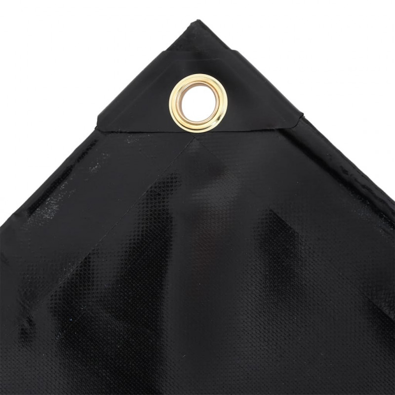 Plandeka 650 g/m², 2 x 3 m, czarna