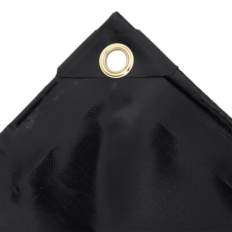 Plandeka 650 g/m², 3 x 4 m, czarna