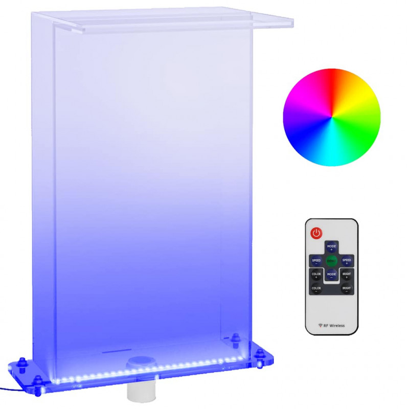 Fontanna ogrodowa z oświetleniem RGB LED, akrylowa, 51 cm