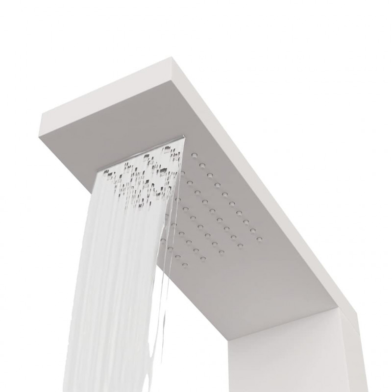 Panel prysznicowy, aluminiowy, biały