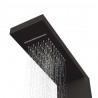 Panel prysznicowy, aluminiowy, czarny