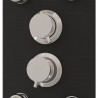 Panel prysznicowy, szkło, 25x47,5x130 cm, czarny