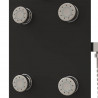 Panel prysznicowy, szkło, 25x47,5x130 cm, czarny