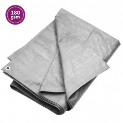 Plandeka, 180 g/m², 3x3 m, szara, HDPE