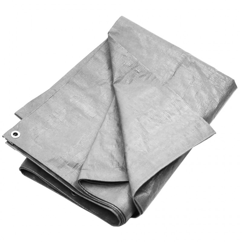 Plandeka, 180 g/m², 3x3 m, szara, HDPE