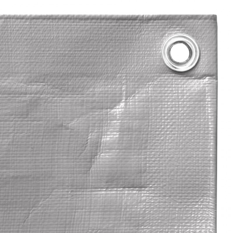 Plandeka, 260 g/m², 2x3 m, szara, HDPE