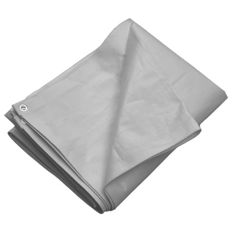 Plandeka, 260 g/m², 3x5 m, szara, HDPE