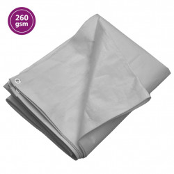 Plandeka, 260 g/m², 8x8 m, szara, HDPE