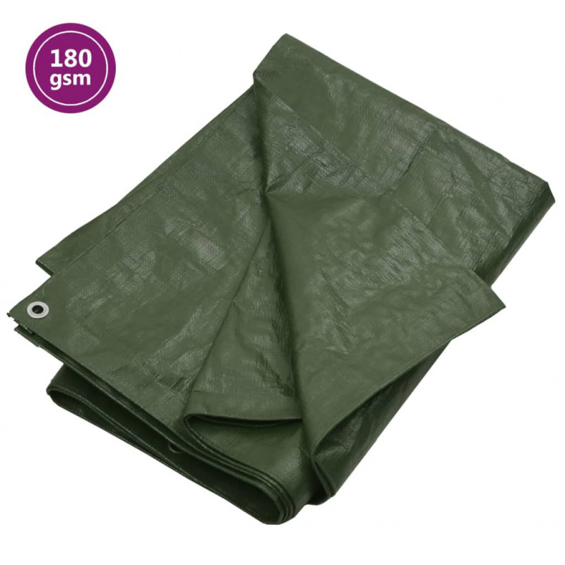 Plandeka, 180 g/m², 4x4 m, zielona, HDPE