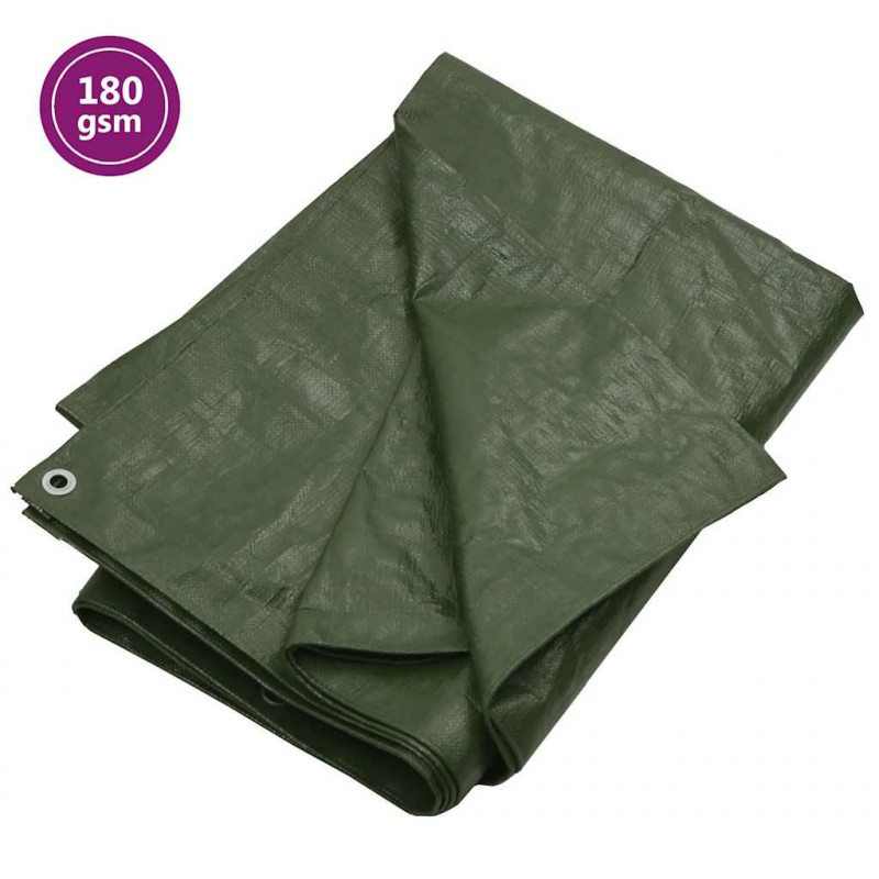 Plandeka, 180 g/m², 8x8 m, zielona, HDPE