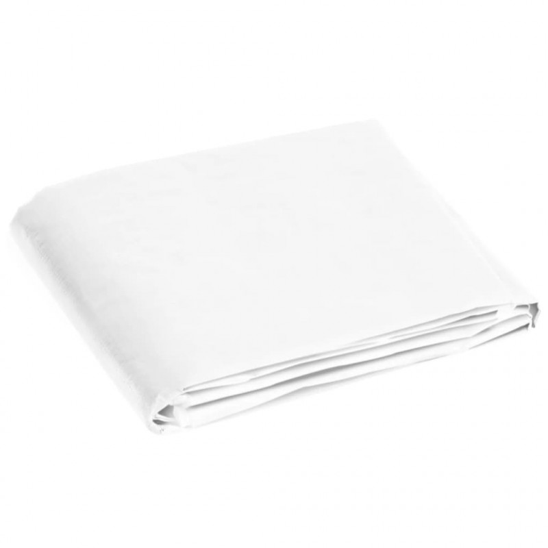 Plandeka, 180 g/m², 4x6 m, biała, HDPE