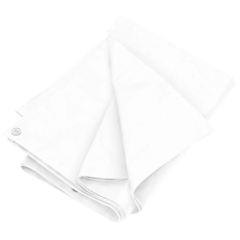 Plandeka, 180 g/m², 6x12 m, biała, HDPE