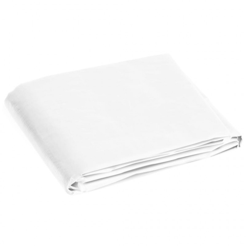 Plandeka, 180 g/m², 8x12 m, biała, HDPE