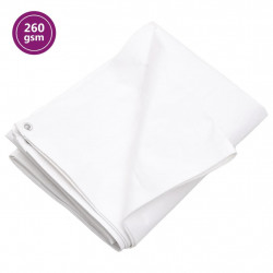 Plandeka, 260 g/m², 4x6 m, biała, HDPE